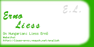 erno liess business card