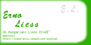 erno liess business card